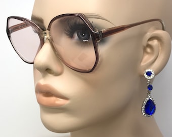 Vintage World Of Frames Gafas Marco Marrón Claro Usado Gafas Marcos Retro