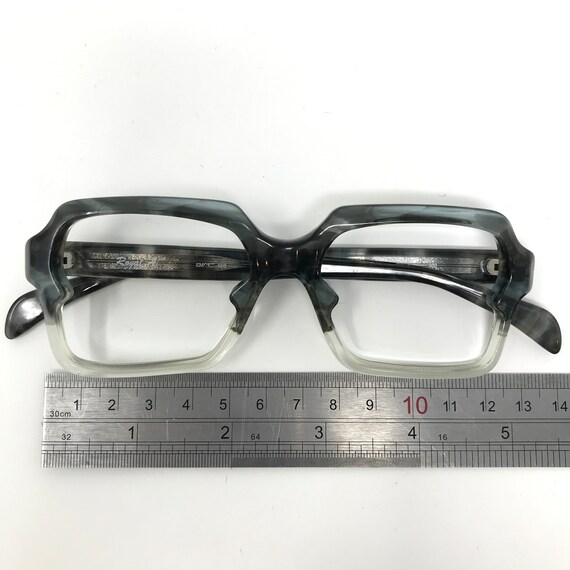 Vintage Mens Geek Eyeglasses Glasses Frames Grey … - image 7