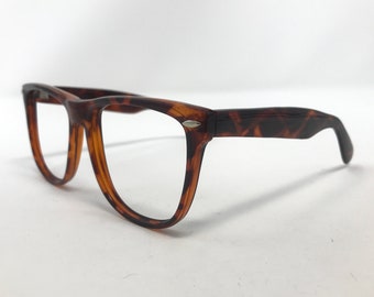 Vintage Specsavers Sun 2 Eyeglasses Brown Tortoise Square Frames Glasses Retro