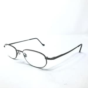 Vintage Dollond & Aitchison Roger Eyeglasses Glasses Frames Silver Oval Eyeglasses Frame Retro