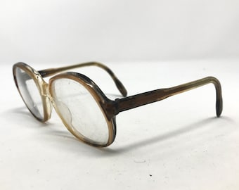 Vintage Renor glasögonbågar brun sköldpaddsfärgad fyrkantig glasögonbåge retro