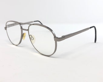 Vintage Specsavers Strongbow glasögonbågar silverfärgade pilotglasögonbågar retro