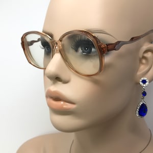Vintage Herem Tolede Okulary Oprawki Okularów Przezroczyste Różowe Kwadratowe Używane Oprawki Okularów Retro