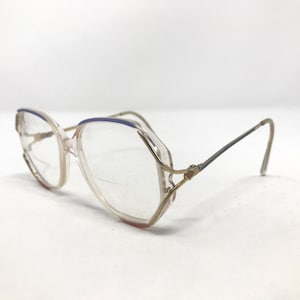 Vintage Oversized Eyeglasses Glasses Frames Pink Blue Eyeglasses Frame Retro