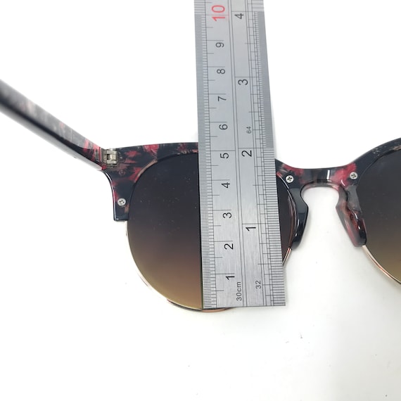 Vintage DZ2039 Sunglasses Black Pink Oversize Bro… - image 8