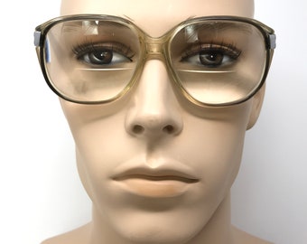 Vintage Sutton Eyeglasses Glasses Frame Grey Amber Square Used Eyeglass Frames Retro