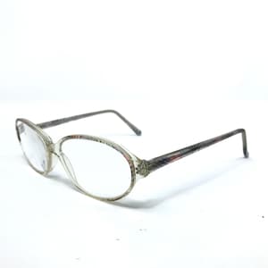 Vintage Continental Eyewear Matrix 478 Eyeglasses Glasses Frames Grey Clear Oval Eyeglasses Frame Retro