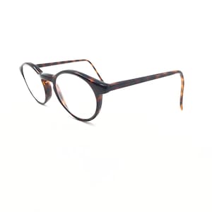 Vintage Eyeglasses Glasses Frame Brown Round Panto Used Eyeglass Frames Retro Unisex Mens Ladies