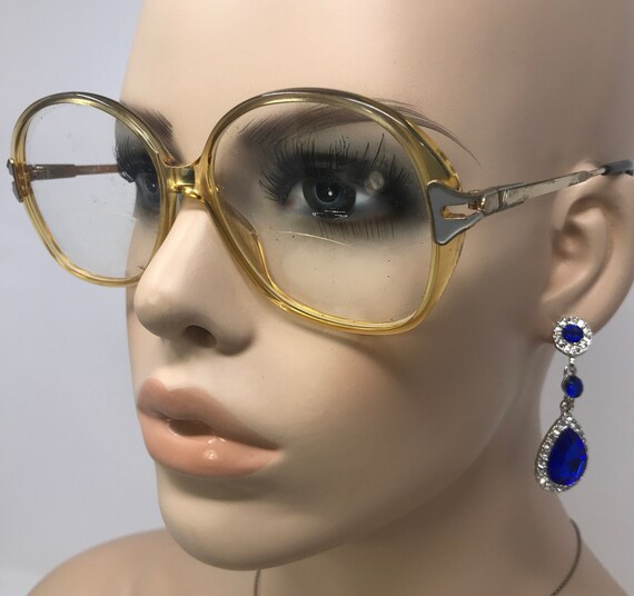 Vintage Vienna Line 1338 Anteojos Gafas Marco Oro Amarillo