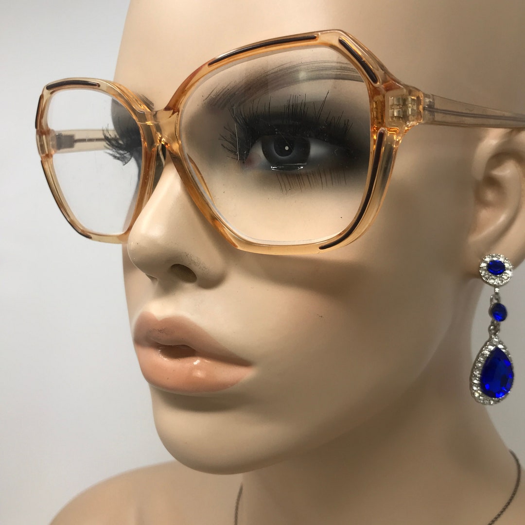 Vintage Boots Reading Glasses Frames 2.50 Clear Brown Square Eyeglasses