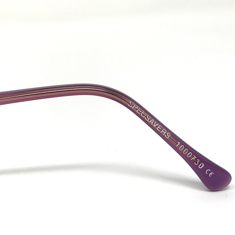 Vintage Specsavers Unisex 122 Glasögonbågar Lila Ovala Glasögonbågar Retro Herr Dam bild 10