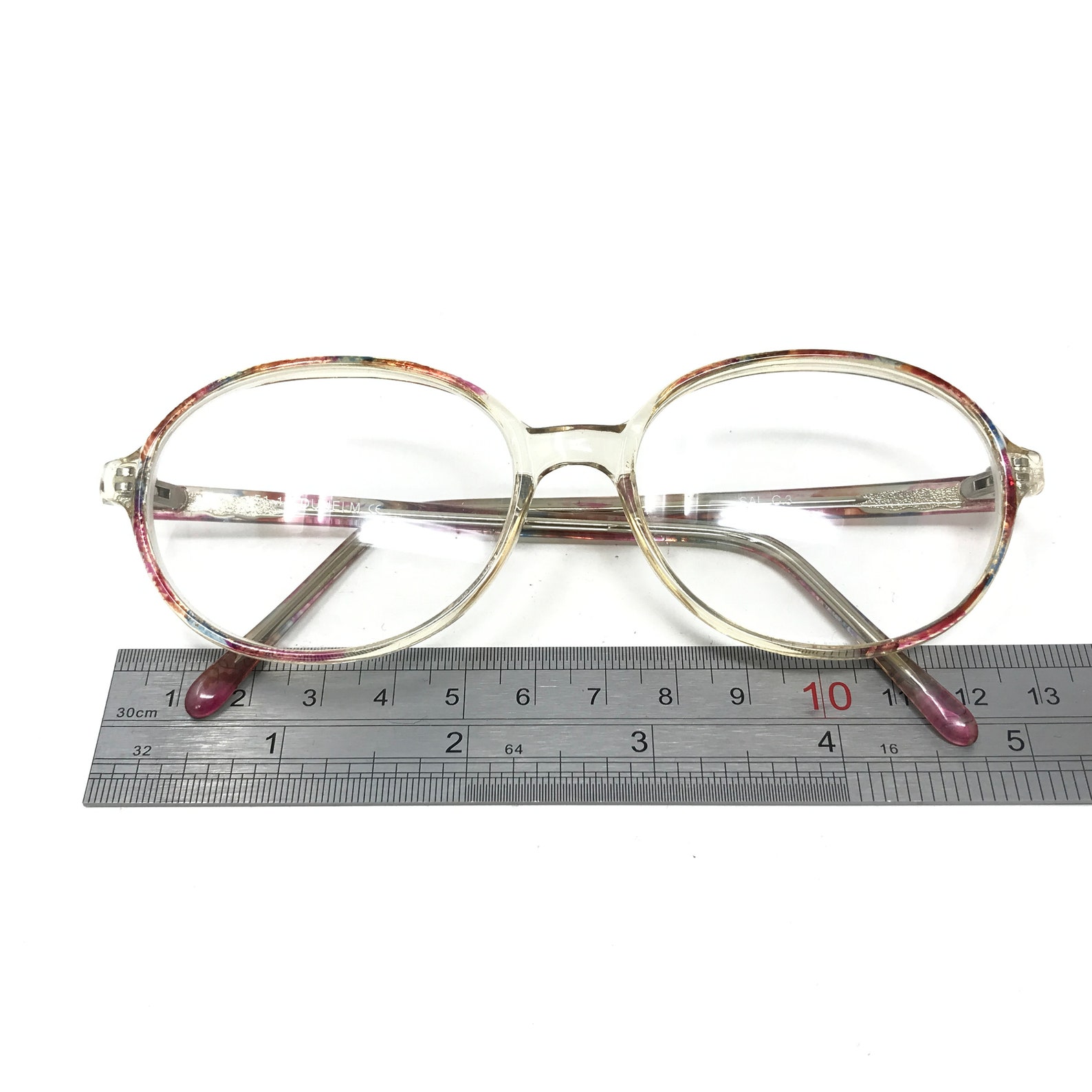 Vintage Dunelm Eyeglasses Glasses Frame Clear Pink Oval Used Etsy UK