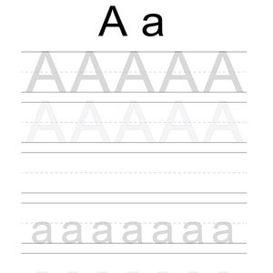 Simple Alphabet Tracing Sheets