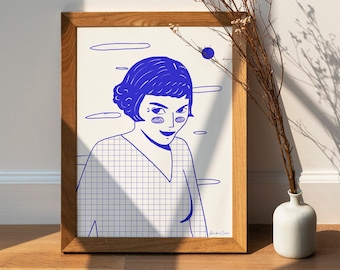 Cartaz de arte do filme Amelie - Cartaz de arte alternativo - Impressão A5, A4 e A3