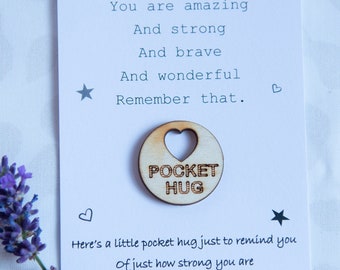 You Are Amazing, Strong, Brave And Wonderful Pocket Hug Pick Me Up Gift