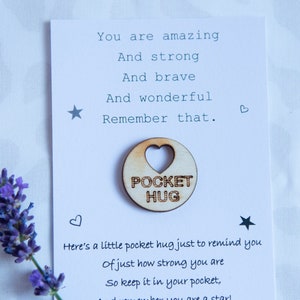 You Are Amazing, Strong, Brave And Wonderful Pocket Hug Pick Me Up Gift
