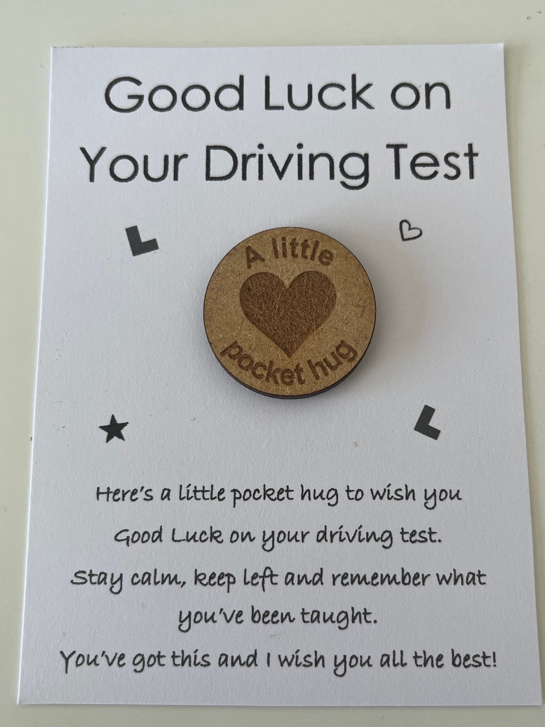 Good Luck on Your Driving Test Pocket Hug Gift Present - Etsy
