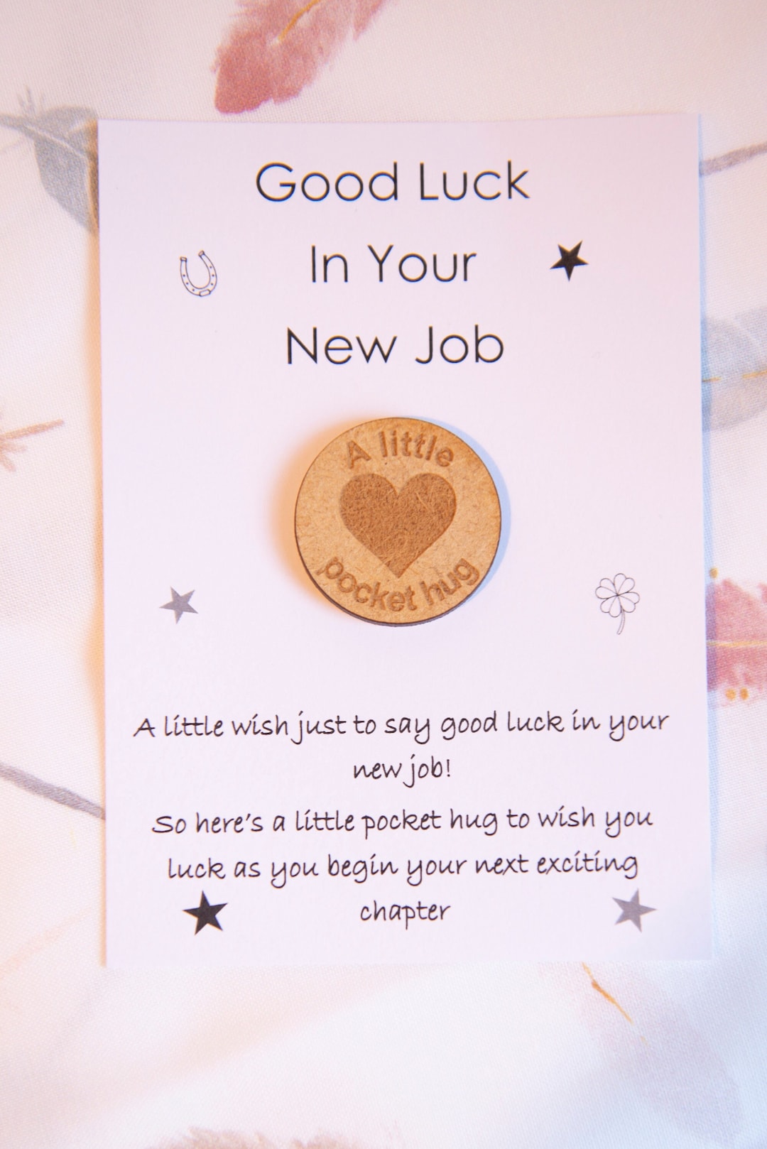 Good Luck in Your New Job Pocket Hug Gift Present - Etsy UK