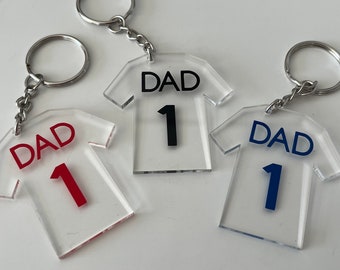 Fathers Day Sports Football Rugby Top Tshirt Keyring Gift Present