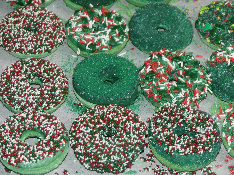 Reindeer Christmas Donut -Handmade Luxury Bath Bombs Made in Cal