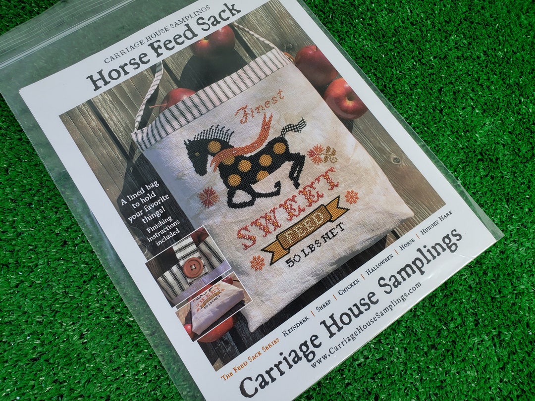 Horse Feed Sack Cross Stitch Pattern From Carriage House Samplings Etsy