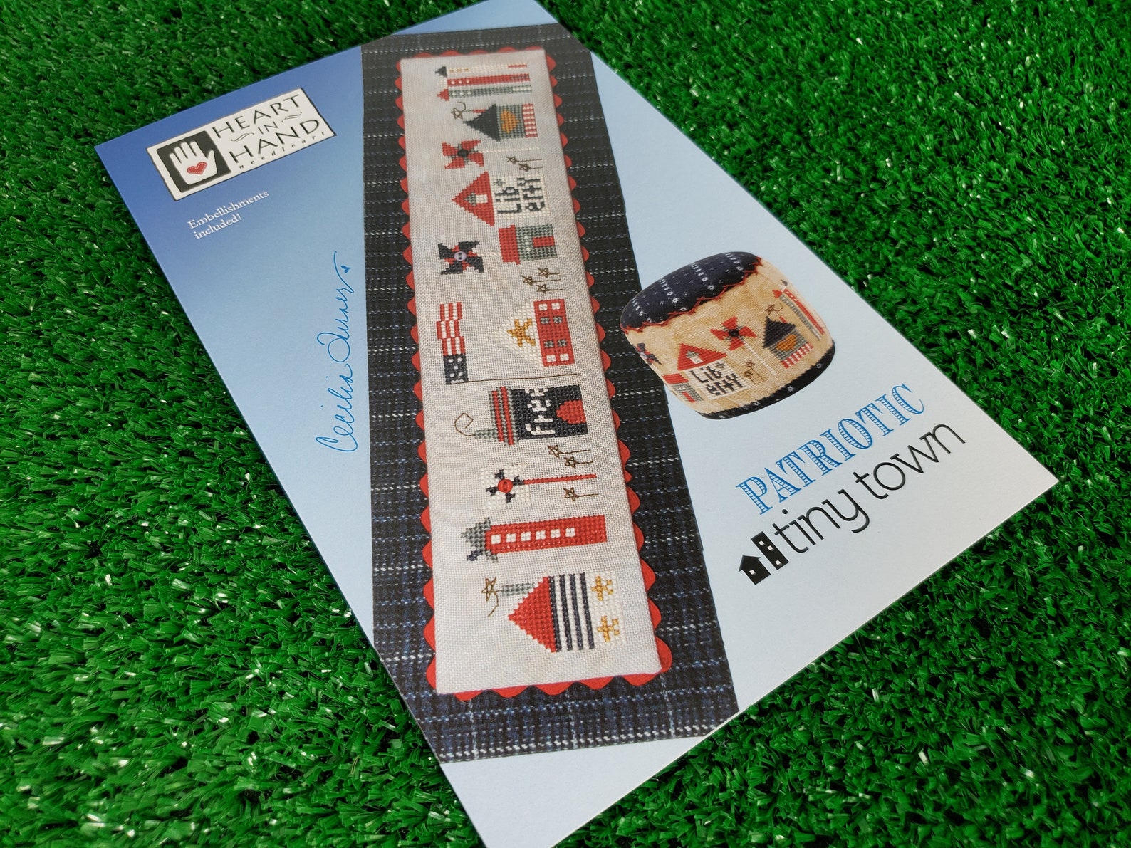 Patriotic Tiny Town Cross Stitch Pattern by Heart In Hand | Etsy