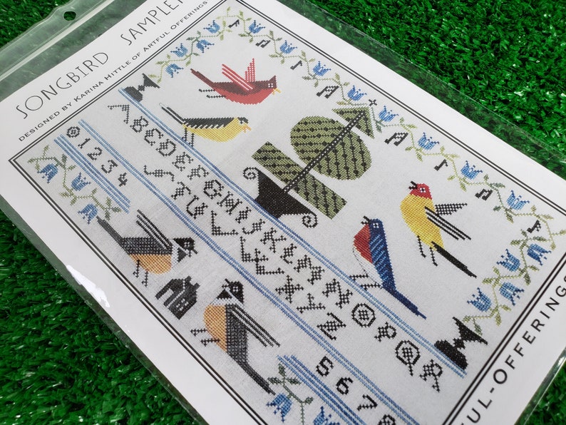 Songbird Sampler Cross Stitch Pattern by Artful Offerings Etsy