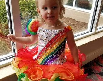 semi glitz pageant dress