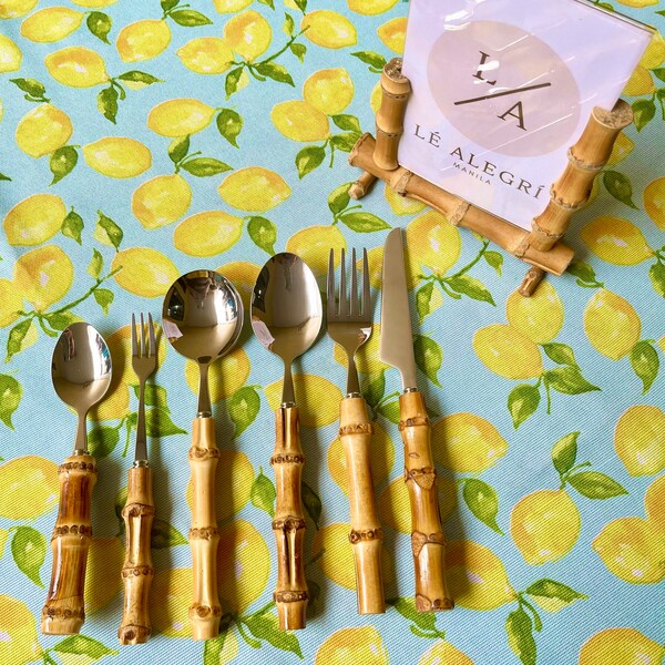 Bamboo Flatware Etsy