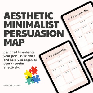 Ästhetische Minimalist Persuasion Map, minimalistisches Design, druckbar, herunterladbar, Kommunikationsfähigkeiten, Marketing, Verkauf, anpassbar