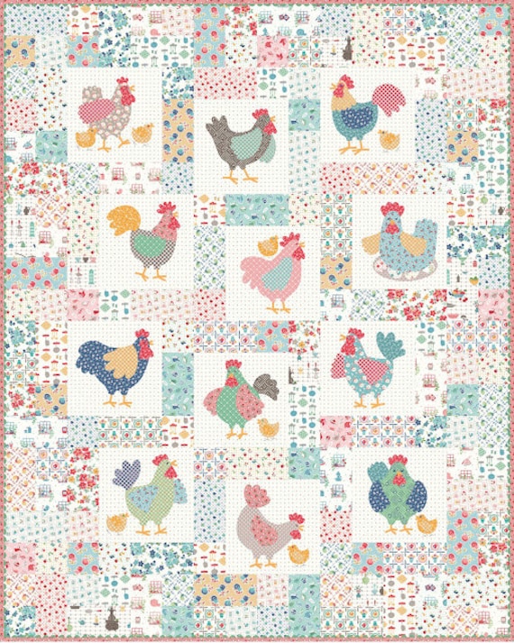 Chicken Salad Sew Along Quilt Kit by Lori Holt Kit Includes Etsy