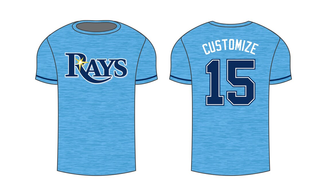 Tampa Bay Rays Jersey Tee Customize Tampa Bay Rays Shirt Etsy