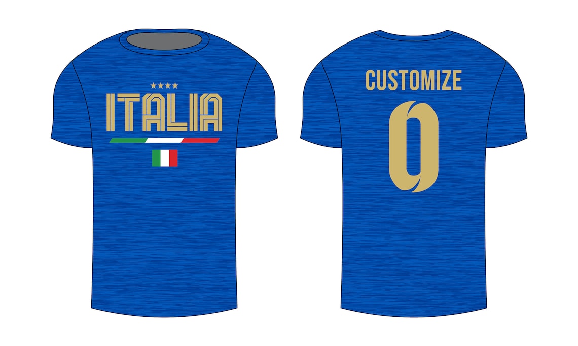 Italy Soccer Jersey Customize Italy Olympics Jersey Tee Etsy