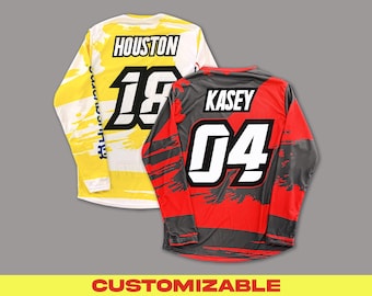 Benutzerdefinierte Dirt Bike Jersey Jugend & Erwachsene | Personalisiertes Motocross-Rennshirt | Name Nummer MX BMX