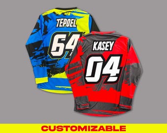 Custom Dirt Bike Jersey Youth & Adult | Personalized Motocross Racing Shirt | Name Number MX BMX