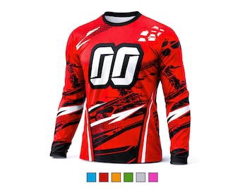 Custom BMX & Motocross Jersey Kleinkind Jugend | Personalisierte Dirt Bike Shirt | Name Nummer Logo | Dye Sublimierte MX Racing Bekleidung