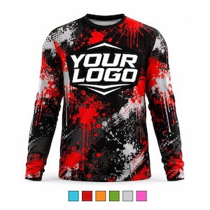 Camiseta de paintball personalizada con nombre, número y logotipo / Camiseta de speedball personalizada / Camiseta de equipo de airsoft / Para hombres, jóvenes y niños pequeños
