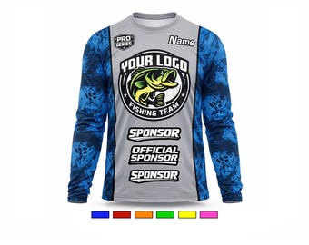 Custom Fishing Jersey | Personalized Hooded Fishing Shirt | UPF 50+ Tournament Logo | Toddler Youth Adult