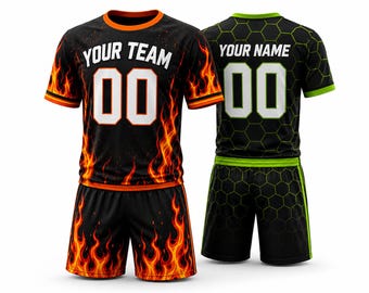 Custom Flag Football Uniform, Personalized Team Jersey and Shorts