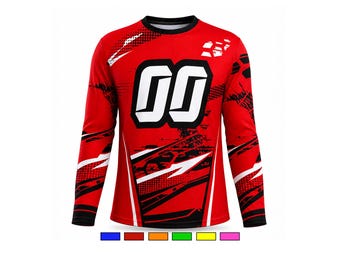 Custom BMX & Motocross Jersey | Personalized Dirt Bike Shirt | Logo, Name, Number | Toddler Youth Adult