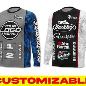 Custom Fishing Shirt, Fishing Jersey, Boat shirt, Long Sleeve boating UPF, Fishing Tournament, Hooded fishing shirt polo