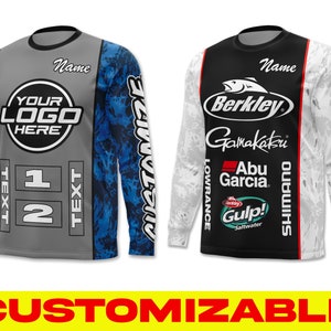 Custom Fishing Shirt, Fishing Jersey, Boat Shirt, Long Sleeve Boating UPF, Fishing Tournament, Hooded Fishing Shirt Polo