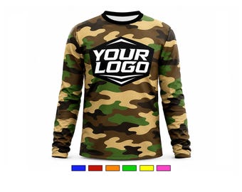 Custom Camo Airsoft & Paintball Jersey | Personalized Name Number Logo | Toddler Youth Adult
