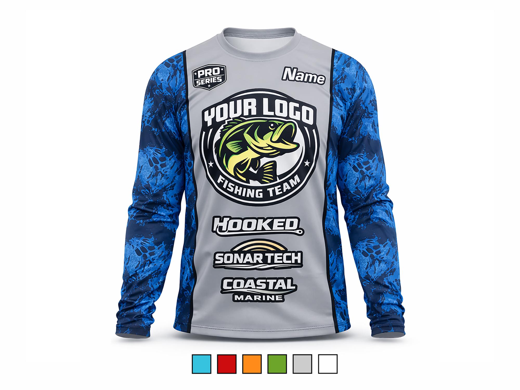 トップス FISHERMAN'S SHIRT BUMPY JERSEY Custom Fishing Jersey | Personalized Logo Boat Shirt | UPF 50+