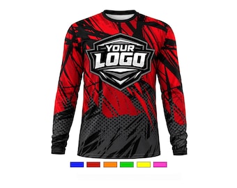 Custom Motocross Jersey | Personalized BMX Dirt Bike Shirt with Name, Number, Logo