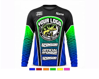 Custom Fishing Jersey | Personalized Hooded Fishing Shirt | UPF 50+ Boat Logo | Toddler Youth Adult