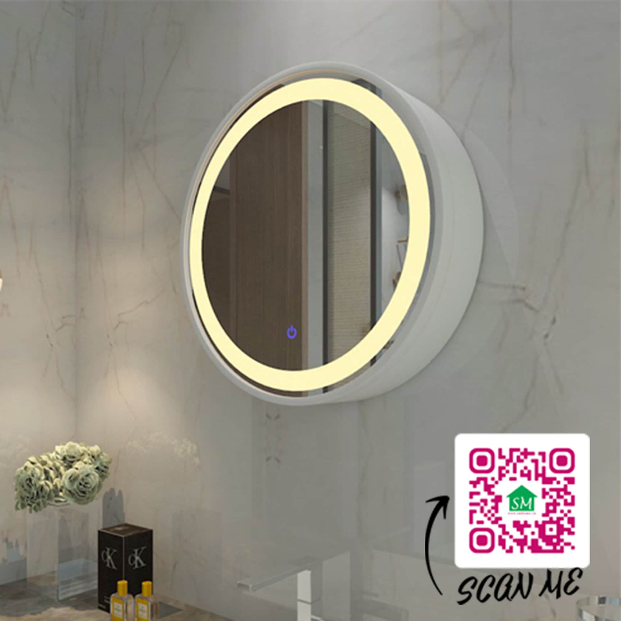 Round Mirror Bathroom SMHome NT07 With LED Mirror And Etsy