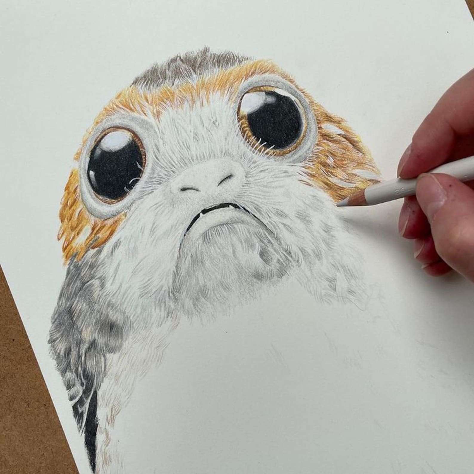 Original drawing Porg Star Wars | Etsy