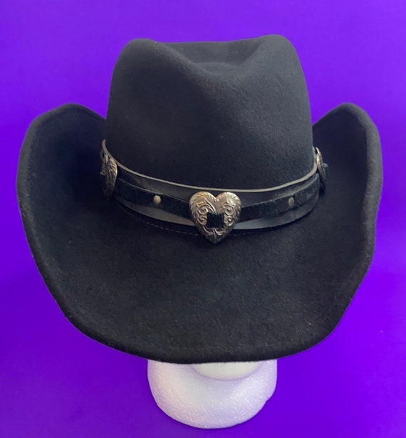 MHT Black Cowgirl Hat | Etsy