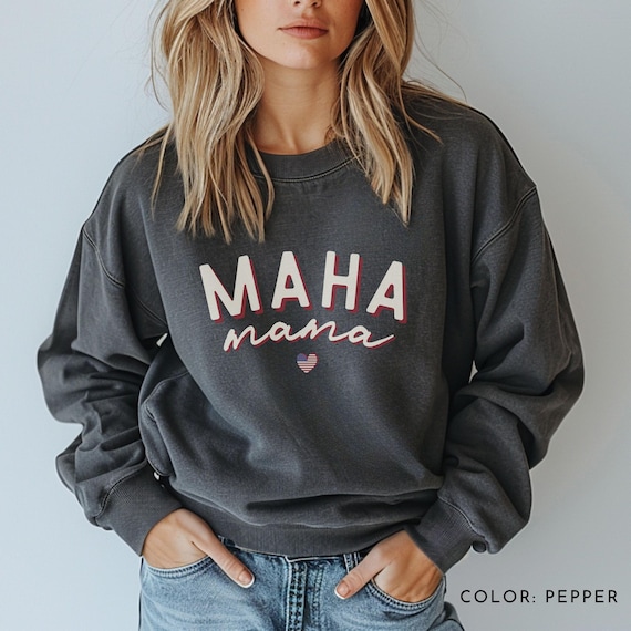 Make America Healthy Again Sweatshirt or T-Shirt, MAHA Mama Moms Club, Comfort Colors® Crewneck T Shirt, Proud American Gift for Her